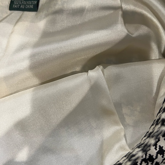 Lauren Ralph Lauren black & white houndstooth silk pleated vintage skirt set 8 - Picture 10 of 10